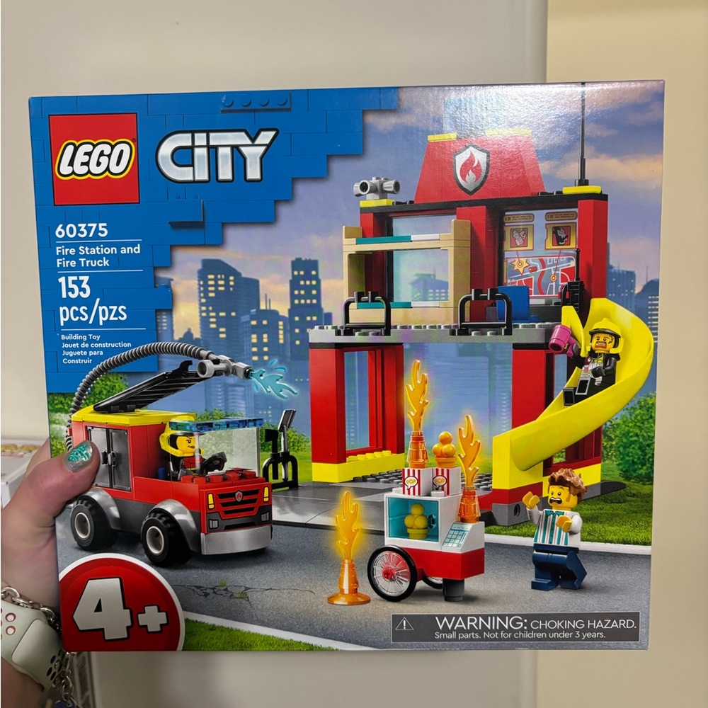 Retired LEGO City Fire Rescue Set with Red and Yellow Blocks